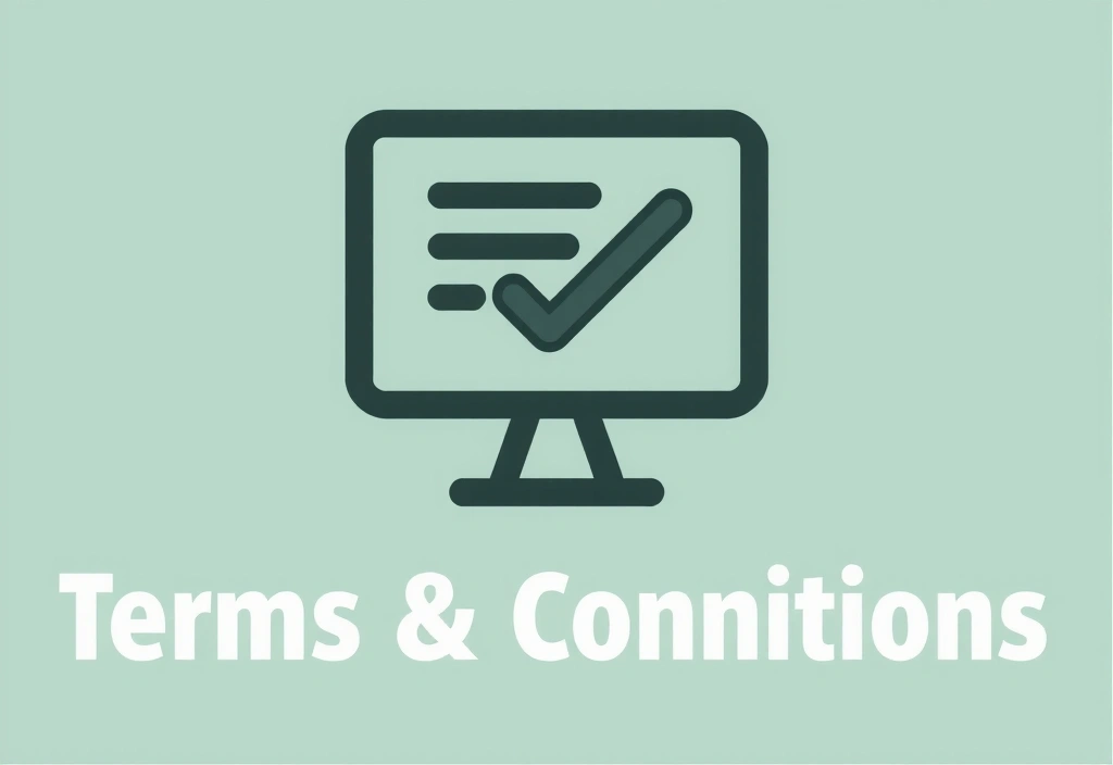 Digitální ikona s textem 'Terms & Conditions' a symbolem platnosti