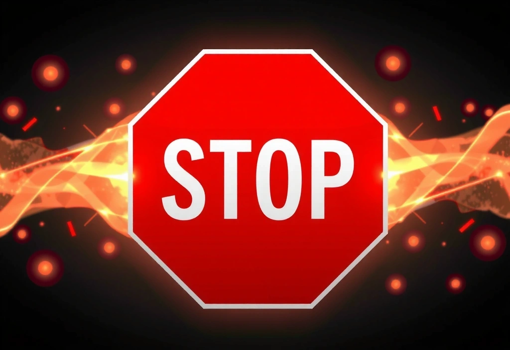 Červená stopka s digitálním pozadím