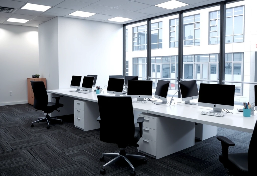 Čistý, moderní kancelářský prostor